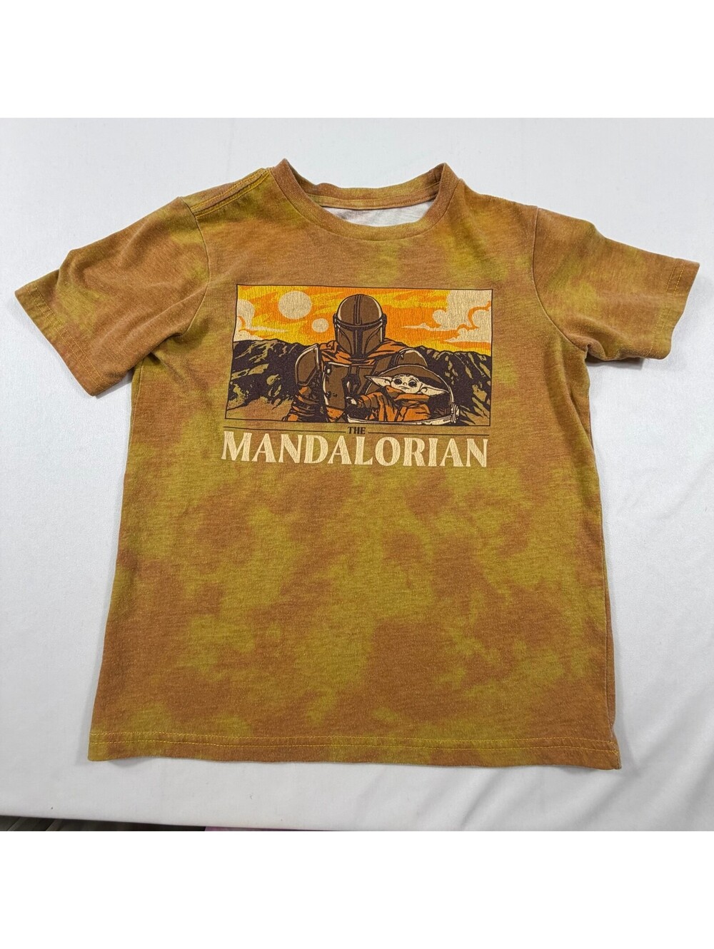 Star Wars The Mandalorian Kids Tie-Dye T-Shirt Size 6/7
